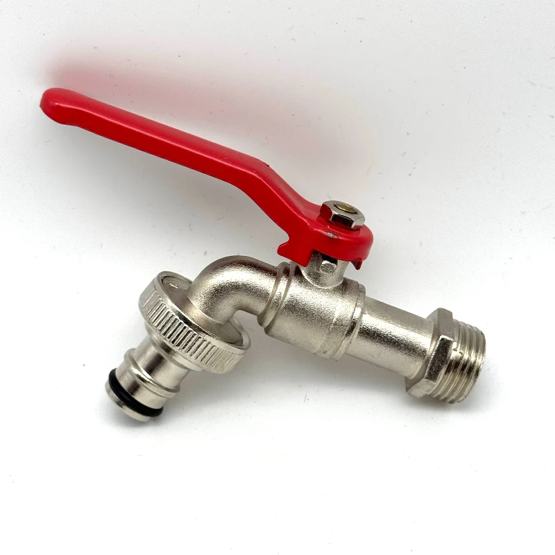 Home Irrigation Zinc Alloy Garden Faucet Bathroom Faucet with Double Spout and Balcony Faucet Water Splitter Outdoor Faucets