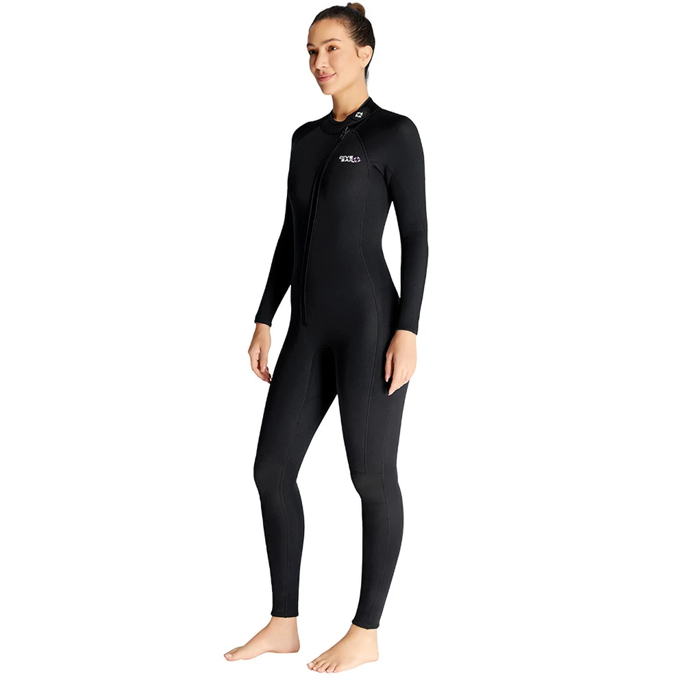 1.5mm Men Women Long Wetsuit SBR Neoprene Material Warm Outdoor Swimming Kayaking Surfing Drifting Zipper Diving Suits XS-3XL