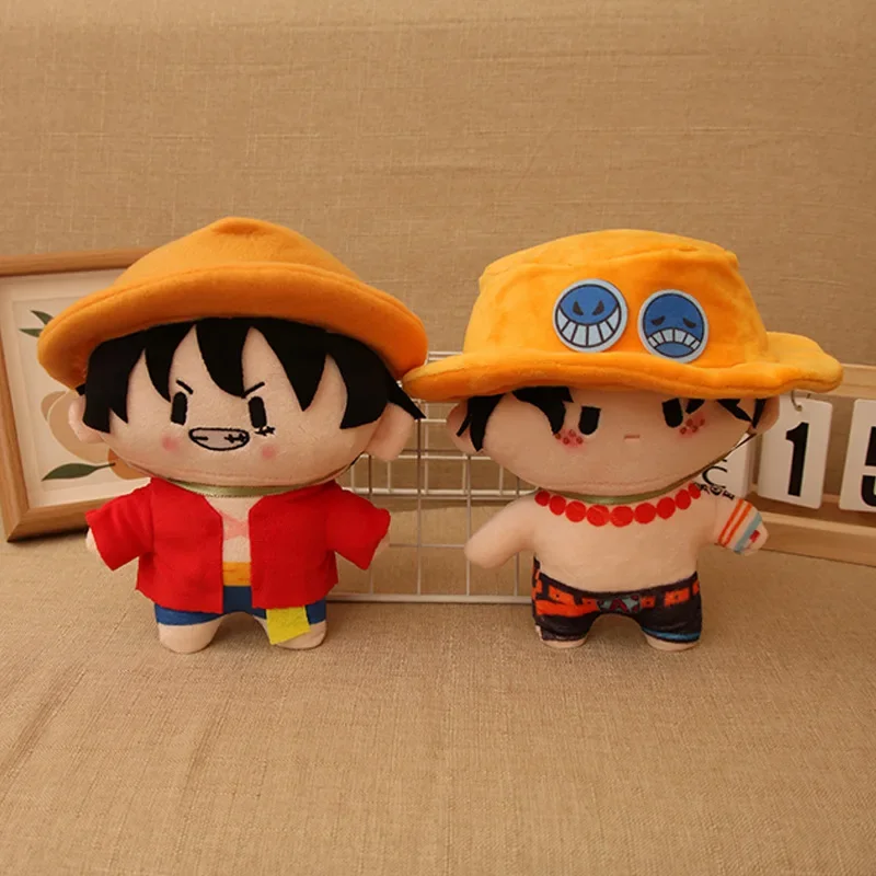 2024 New 23cm One Piece Luffy Ace Zoro Cute Stuffed Plush Toy Room Decorations Children’s Friends Birthday Gifts Christmas Gifts