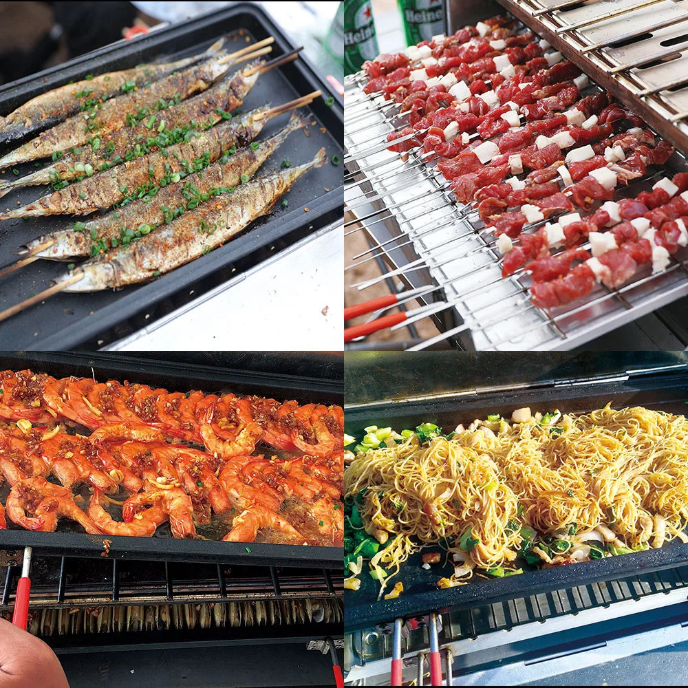 BRS-16 Outdoor Folding Gas Stove Removable Portable Camping Cooking Barbecue Grill Stainless Steel Hiking Picnic BBQ Oven