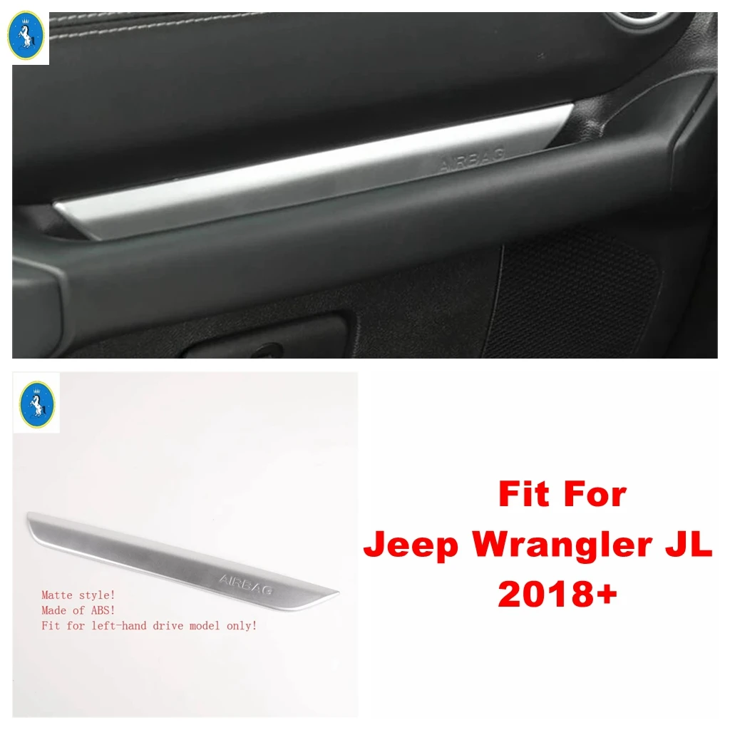 

Carbon Fiber Look Car Copilot Glove Handle Decor Stripes Cover Trim For Jeep Wrangler JL 2018 - 2022 Interior Refit Accessories