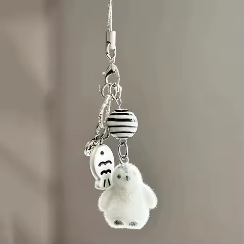 Fluffy Alpaca Elk Capybara Animal Keychains Resin Cartoon Lovely Funny Garlic Goose 3D Doll Pendant Bag Box Car Key Ring Jewelry - Image 42
