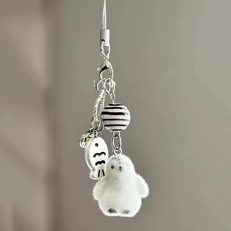 Fluffy Alpaca Elk Capybara Animal Keychains Resin Cartoon Lovely Funny Garlic Goose 3D Doll Pendant Bag Box Car Key Ring Jewelry - Image 42