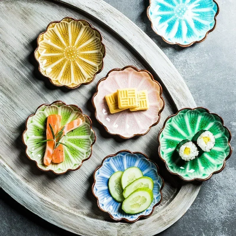 

Kitchen Bowl Ceramic Small Plate Restaurant Sushi Soy Sauce Dish Seasoning Dipping Dish Mini Plate Snack Fruit Cold Dishes Bowls