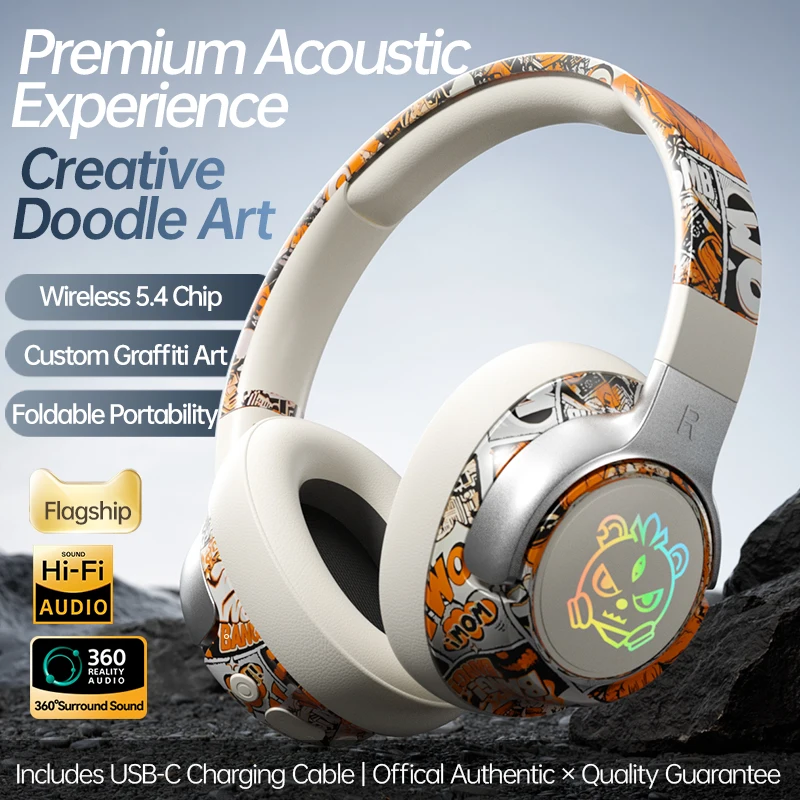 Shoumi 15 ساعة تشغيل سماعة رأس لاسلكية بلوتوث للتلفزيون مع ميكروفون، محول بلوتوث، بطارية مدمجة، هاتف أندرويد #1