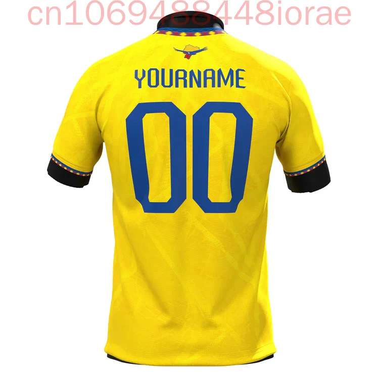 مخصص الإكوادور العلم الوطني لكرة القدم جيرسي 3D المطبوعة الرجال النساء الرياضة عارضة قصيرة الأكمام المتضخم تيز قمم الشارع الشهير #2