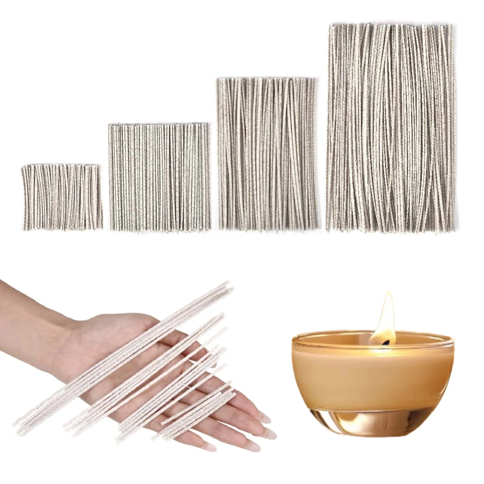 

100 шт. 6/10/15/20 см вощеные хлопковые фитили для свечей бездымный восковой сердечник DIY сердечник из соевого воска тканая керосиновая лампа принадлежности для изготовления свечей