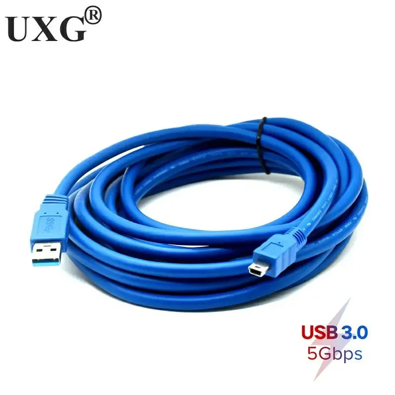 USB 3.0 Type A To Mini USB 10 pin B Extension Cable Male To Male Adapter Lead Super Speed 5Gbps Extender Code USB 3.0 Mini Cable