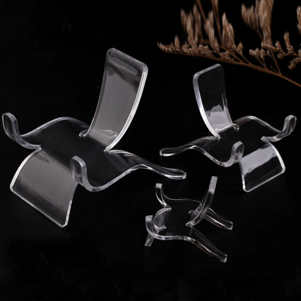 10 Stück Acryl-Displayhalter in Stuhlform, durchsichtige Ausstellungsständer für Edelsteine, Mineralien, Sammlerstücke und Ornamente – Detail 1