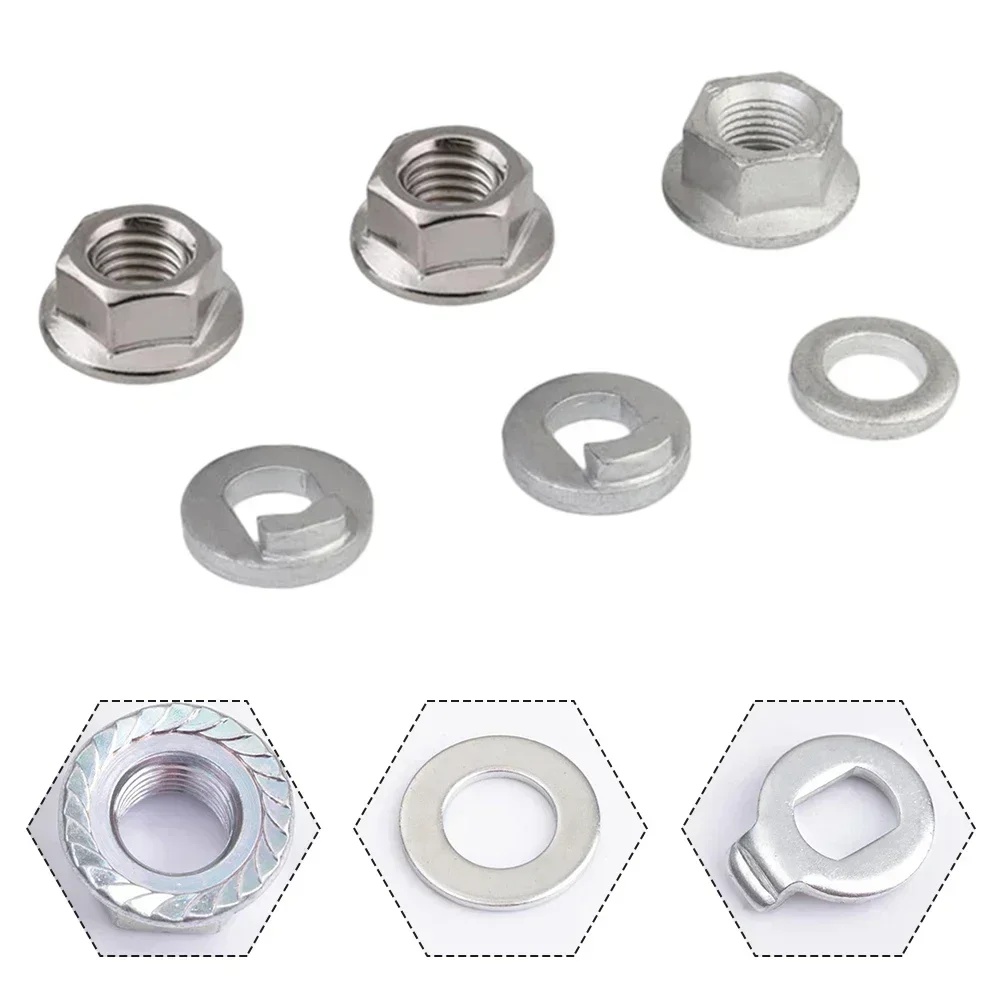 Ebike Nut 1 Set Nuts Silver 12mm (M 12) For 250W-1000W Motors For Bicycle Replacement For E-bike For Electric Bike