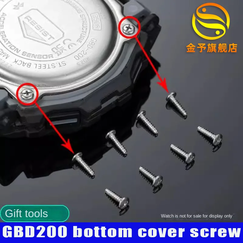 For G-SHOCK GBD-200 bottom cover screws Casio GGBD-200 watch case rear cover bottom cover screw repair accessories+tool