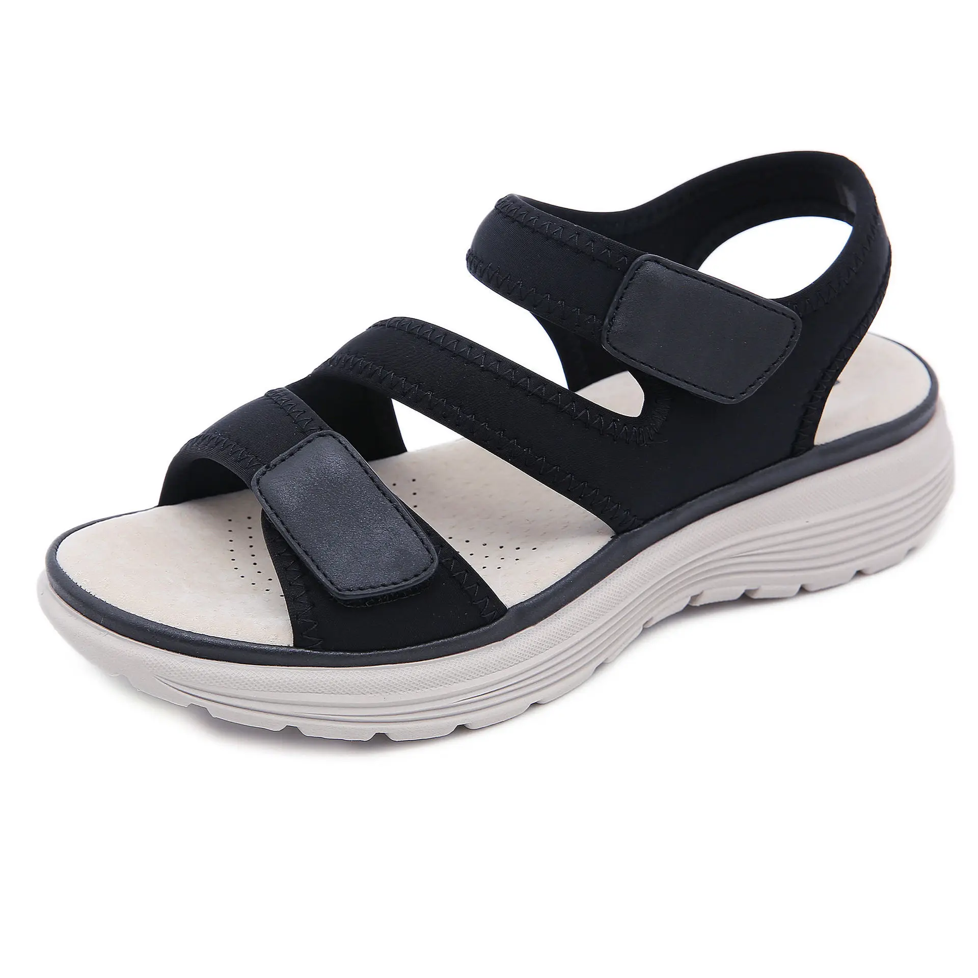 Plus Size 34-42 scarpe per donna estate moda donna elegante sport tacco a zeppa leggero gancio Loop Outdoor Open Toe scarpe da spiaggia