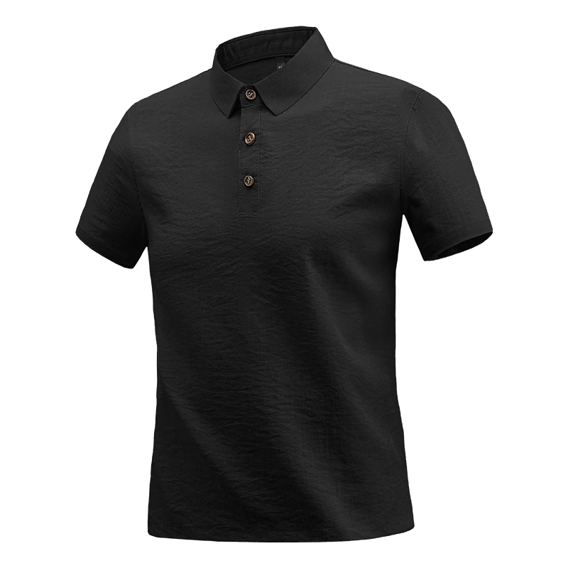 

Summer Men'S New Casual Comfortable Cool Breathable Simple And Versatile Business Middle-Aged Elderly People Lapel T-Shirt
