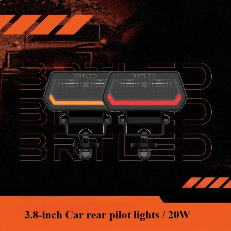 3.8-inch 2pcs 20W Car Rear Pilot Lights for Ford Ranger Raptor Off-road A-pillar Side Lamp, Front Hood Flood & Spot Lights