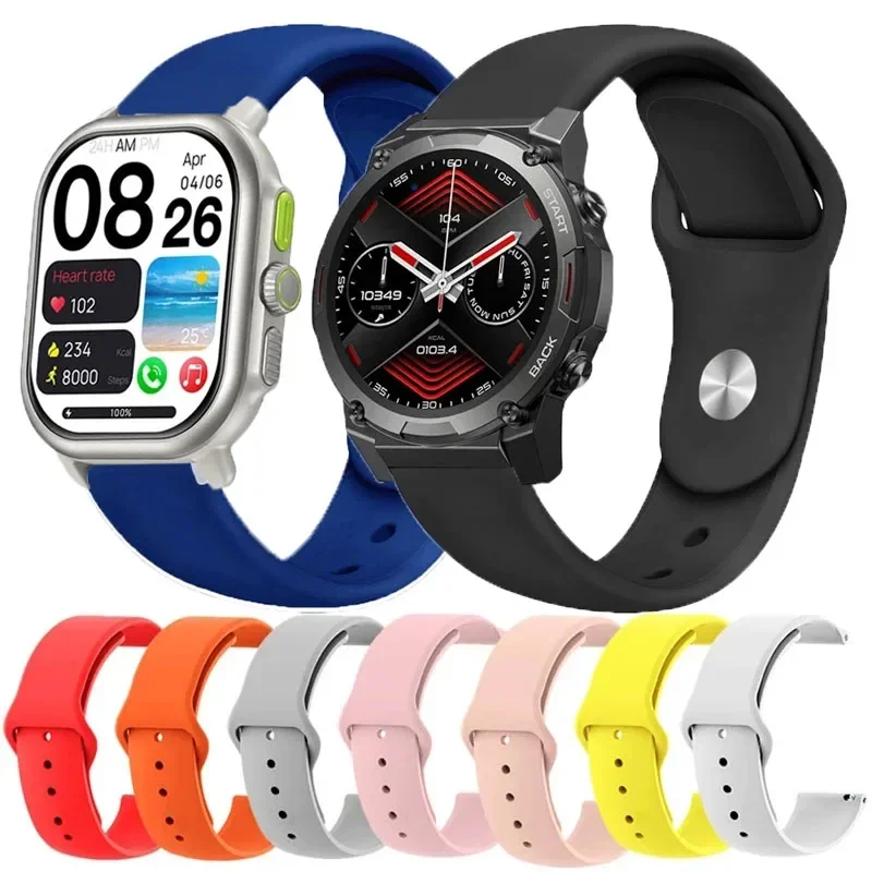 Ремешок для часов Zeblaze Vibe 7 Pro 7Lite/Zeblaze Stratos 2 3 22 мм, спортивный силиконовый браслет для часов Zeblaze Beyond 2 3 Pro GTR 2