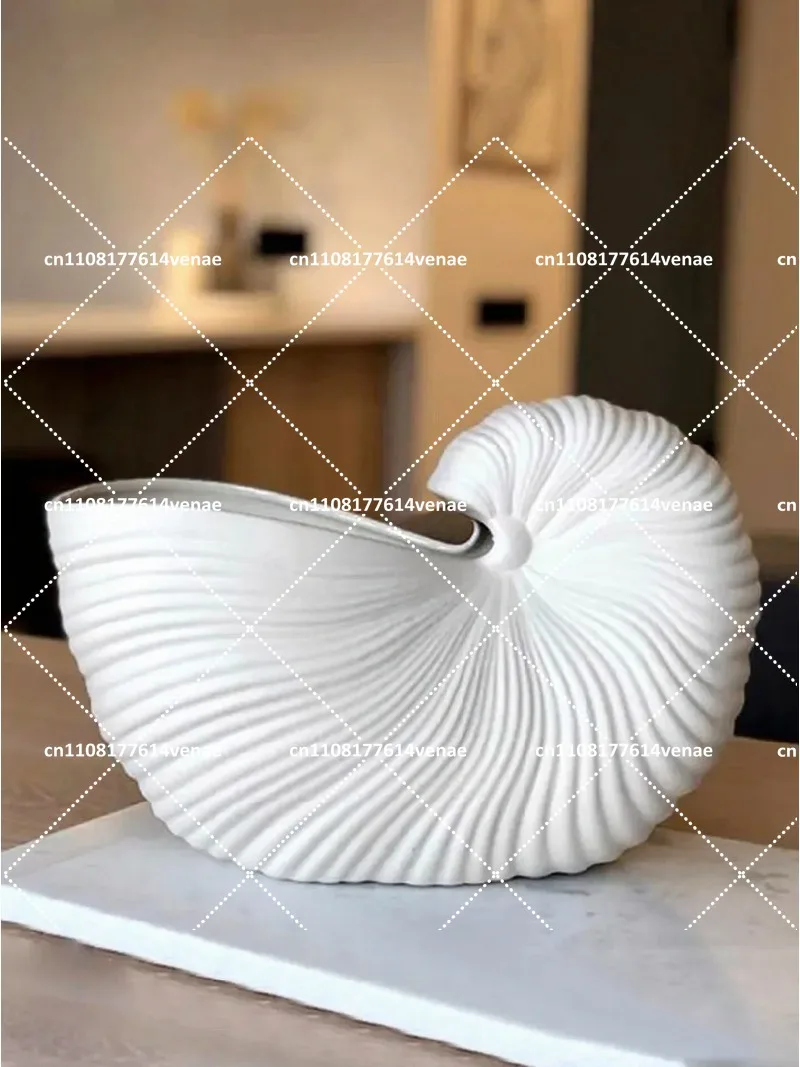 Nordic Style Ceramic Flower Vase Conch Shell Home Decoration Ornament