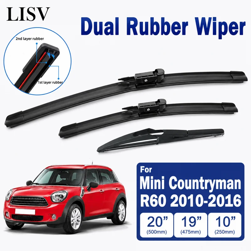For Mini Countryman R60 2010-2016 Windshield Windscreen Window Brush Wiper Blades Set 20