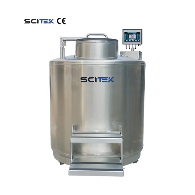SCITEK Cryobiobank Tanque de nitrogênio líquido com enchimento automático Sistema de nitrogênio líquido Tanque de nitrogênio líquido