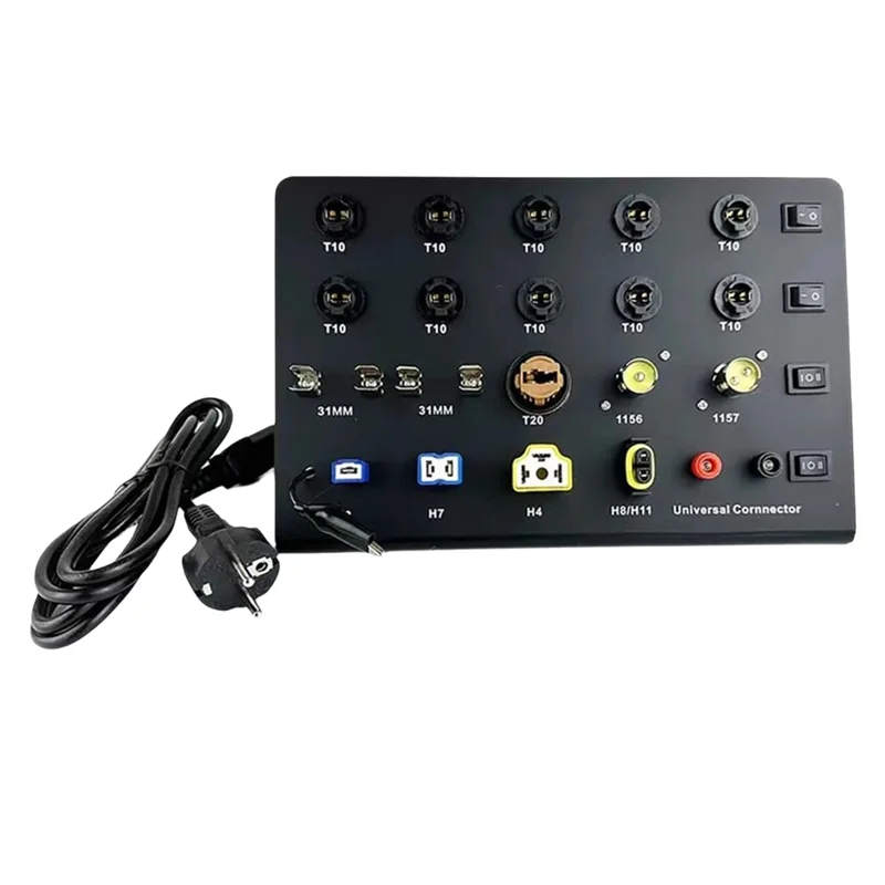 ABMR-السيارات سيارة العلوي اختبار مجلس HID زينون LED لمبة T10 W5W اكليل C5W T20 7443 H1 H3 H7 H4 9005 تستر