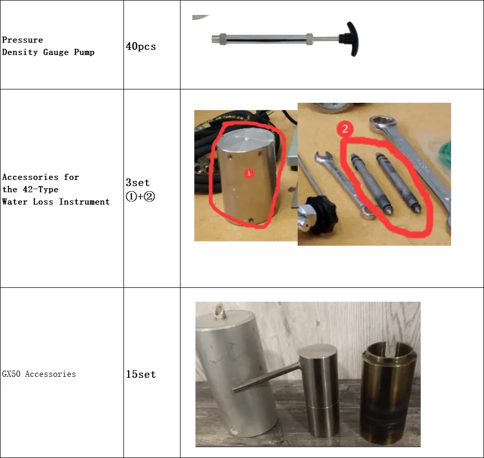 Accessories for 42-Type  Water Loss Instrument, Pressure  Density Gauge Pump, GX50