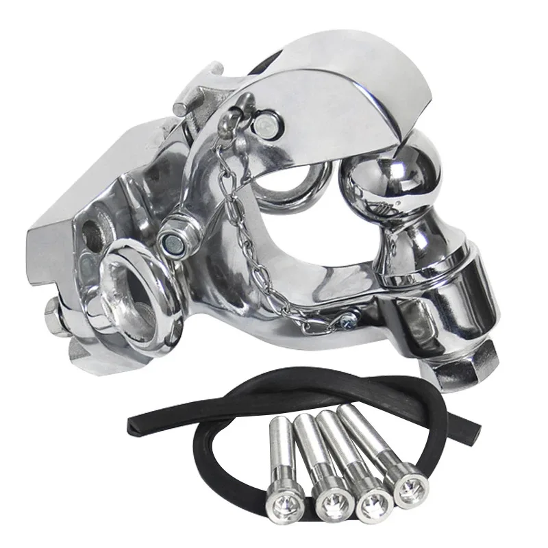 Electroplated Steel Trailer Hitch Rear Bumper 105x55mm Install Hole Off-road Refit Parts Tow Hook Car Accessories