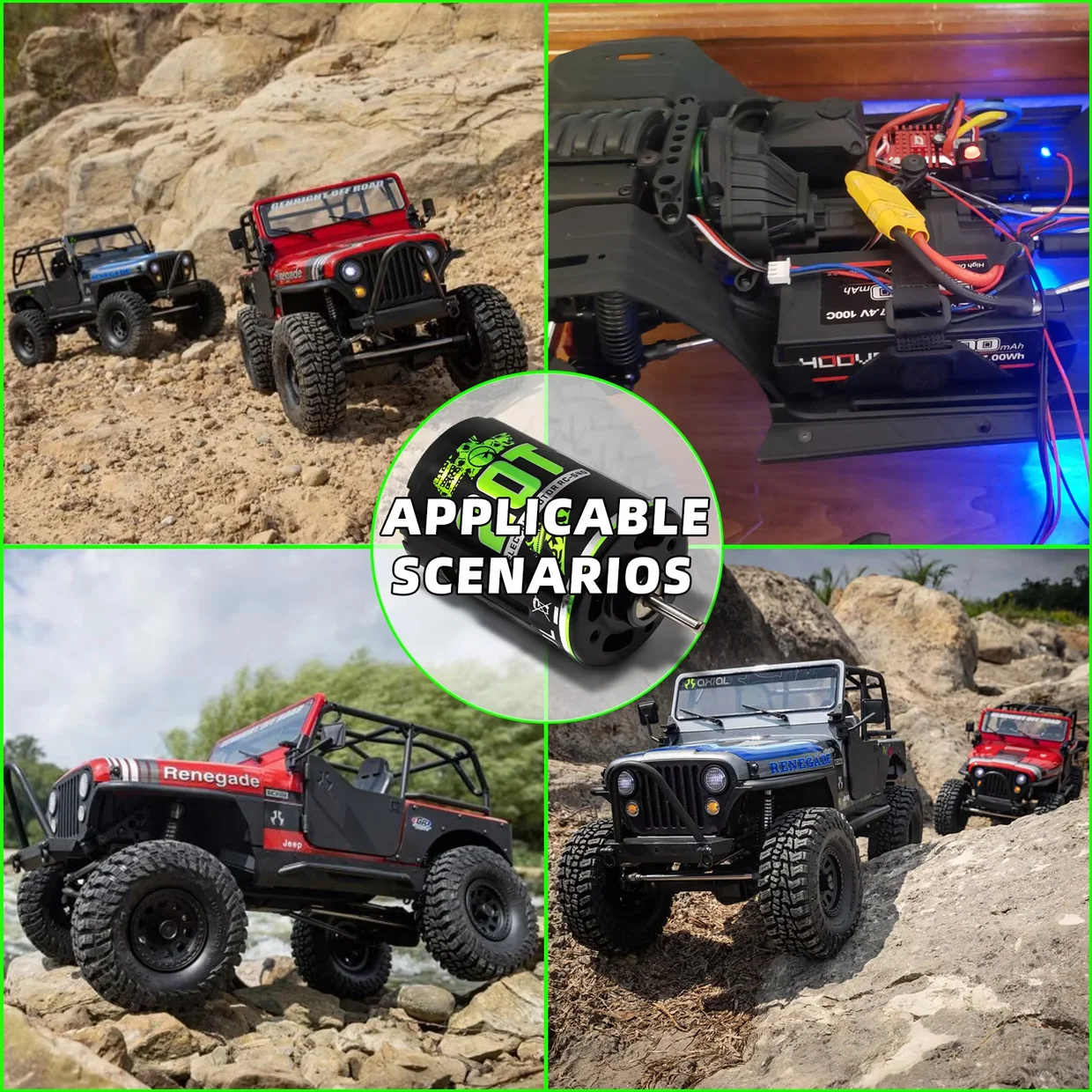 RC مقاوم للماء 540 نحى المحرك 10T-80T 320A HVC كومبو ل 1/8 1/10 RC تسلق عربة محوري SCX10 TRX6 Traxxas