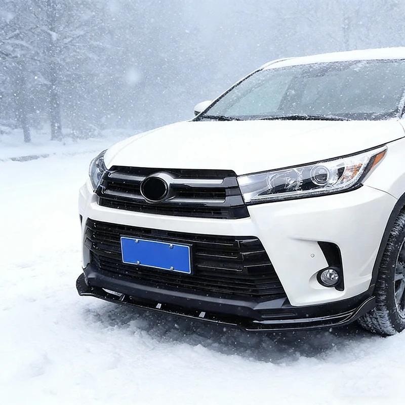 

Car Styling For Toyota Highlander Kluger 2017-2019 Front Bumper Lip Diffuser Protector Cover Trim Strip Auto Accessories