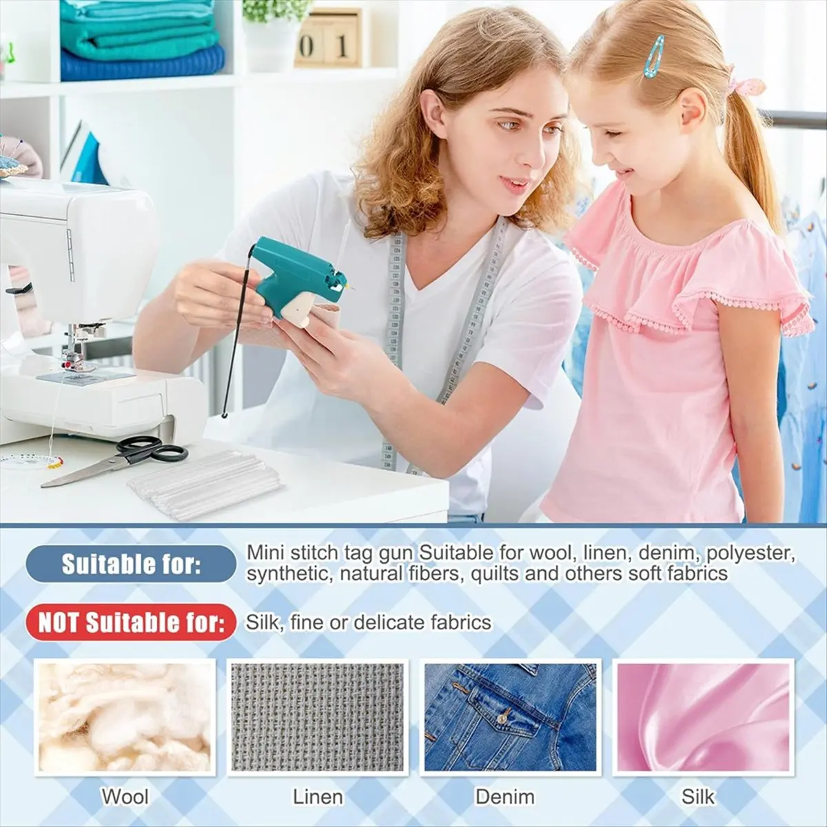 【TODAY-BUY】Micro-Type Tagging Fasteners Kit 0.13In Tag Refills 0.18In Fine Tagging Barb 0.21In Fastener for Tag GunB