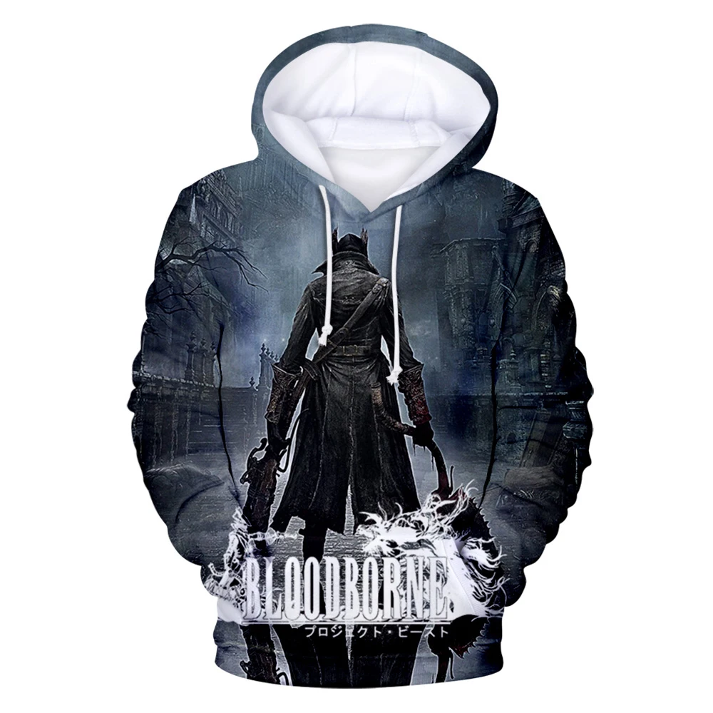 Bloodborne Hoodies Game 3D Print Streetwear Men Women Fashion Oversized Sweatshirts Hoodie Kids Pullovers Tracksuit Man Clothing