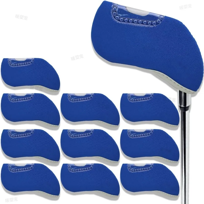 Golf Protective Case Golf Iron Headcovers Golf Club Head Covers Guard No Number Visible Window Sleeve Cover Club Head Covers