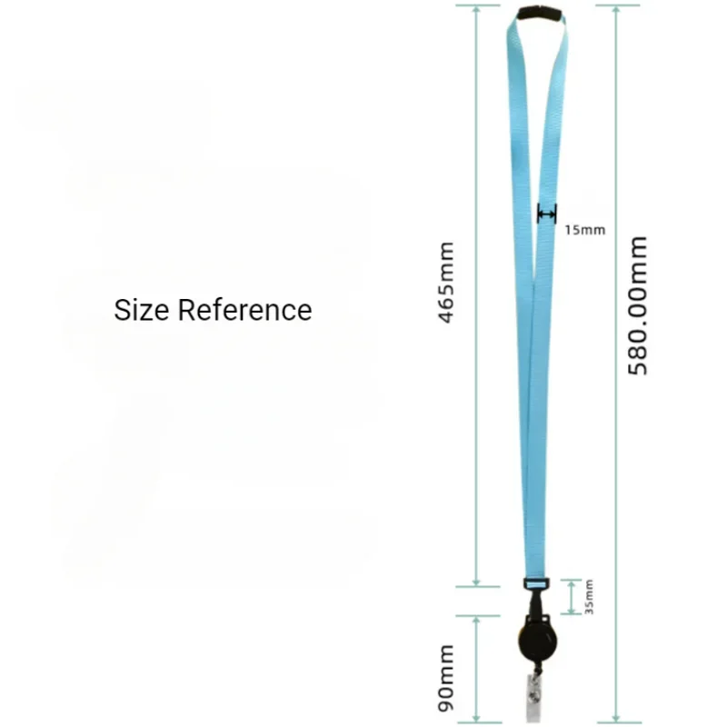 Carretel de crachá retrátil para identificação tag trabalho permite empregado s pass titular do cartão de trabalho alça de pescoço para cartão de visita capa caso corda