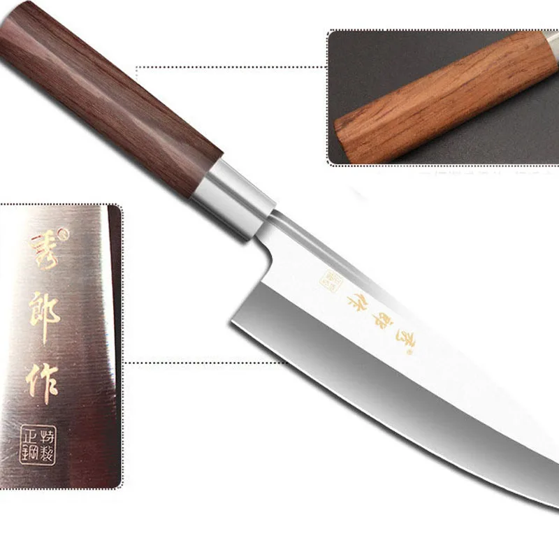 Japanese Deba Fish Head Knife 5Cr15MoV Steel Salmon Knife Sashimi Sushi Cooking Filleting Knives Cleaver Sllicing Petty Peeling