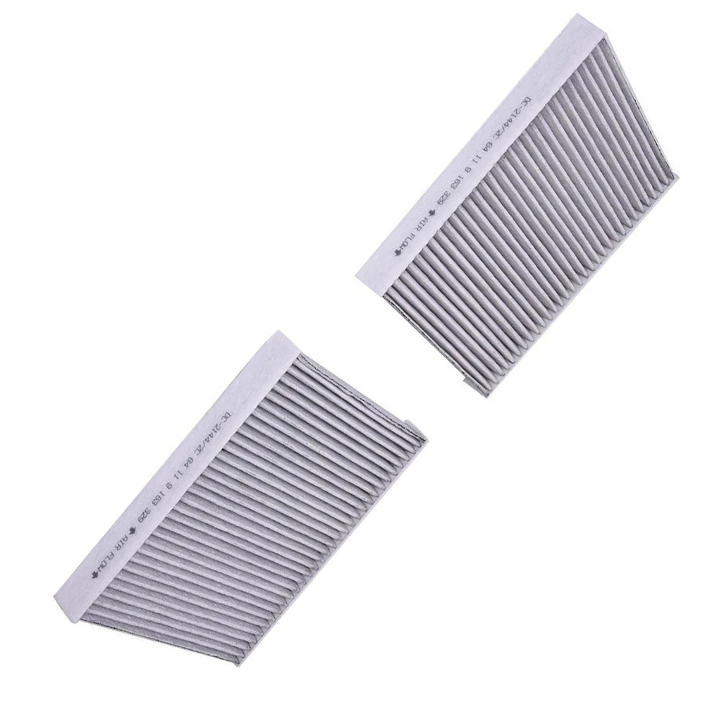 2Pcs Cabin Air Filter for BMW F10 F11 F18 535i 528i 650i 640i M6 64119163329 car accessories