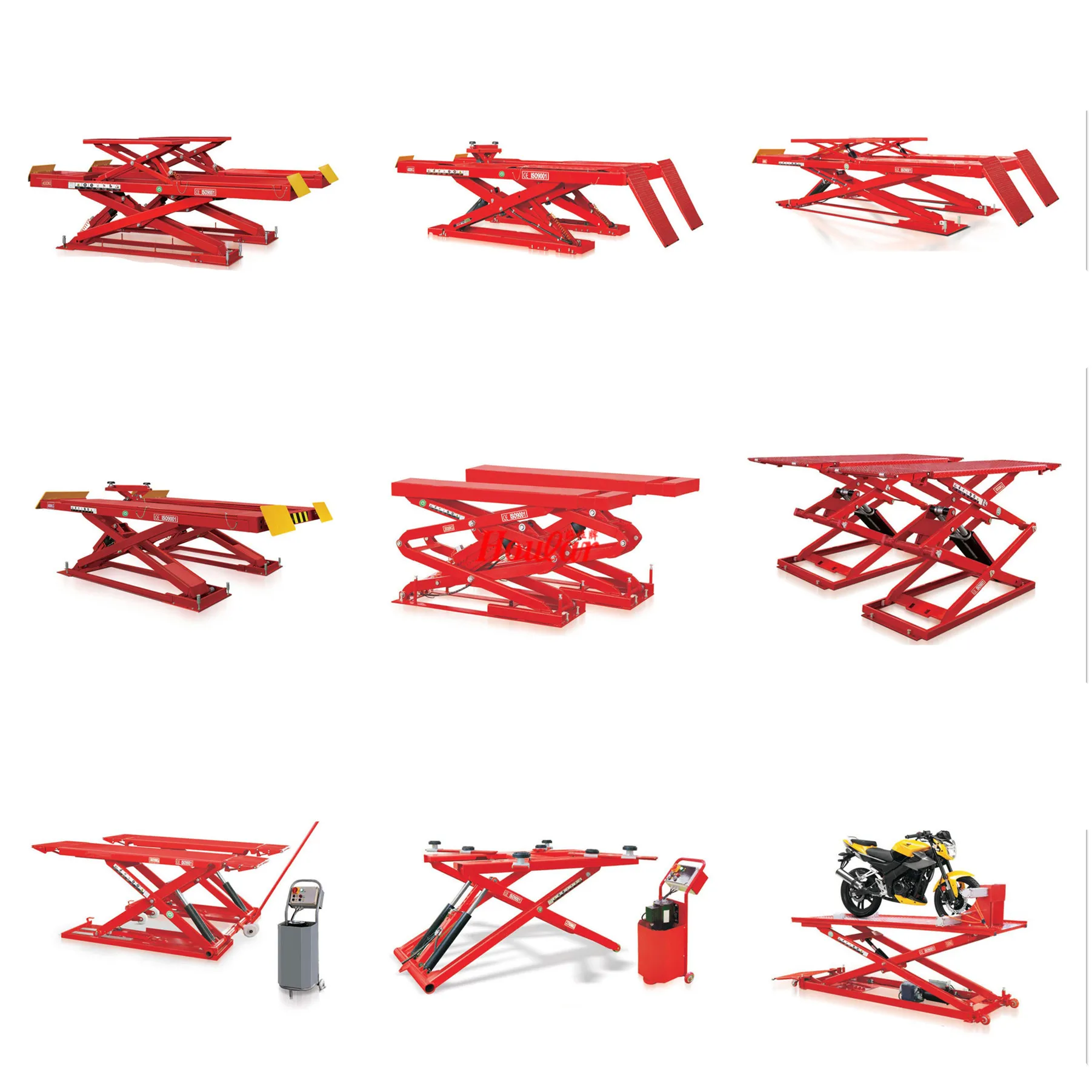 IN GROUND SCISSOR LIFTER Motorrad Scissor Lift Table THIN Pulley Lift Table