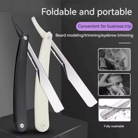 1PC Manual Shaver for Men Stainless Steel Safety Razor Easy to Use Barbershop Shaving Razor with 10pcs Blades