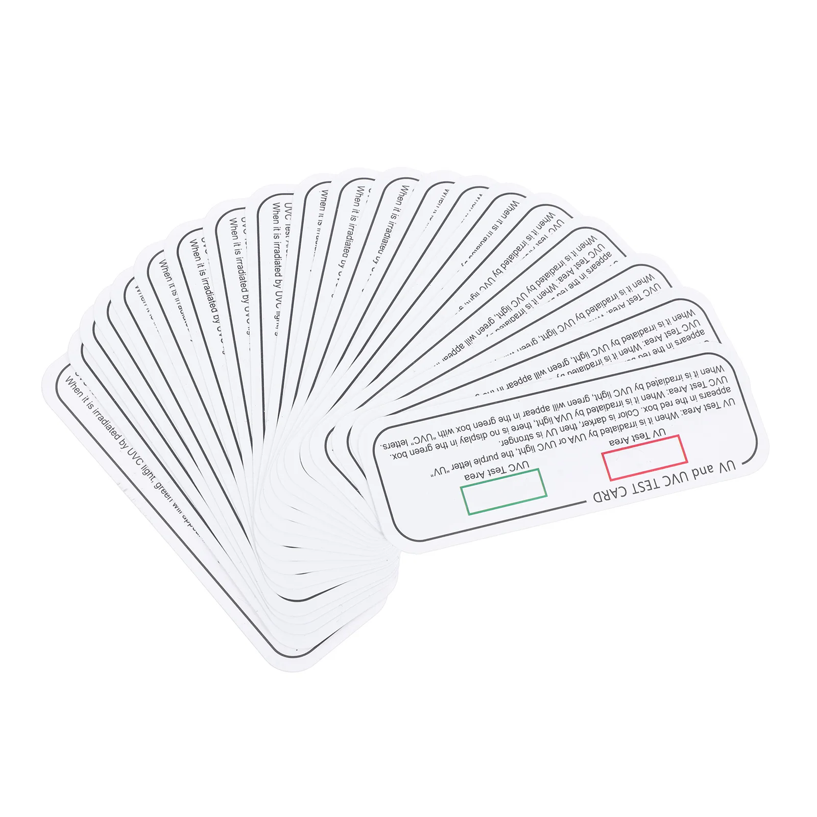 

20pcs Uv Test Cards For Uva Uvc Detection Waterproof Pvc Testing Strips For Laboratory Factory Use Uv Detection