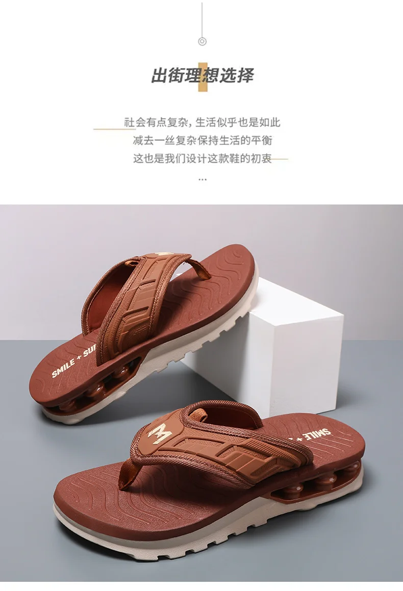 Beliebte Sommer-Mode Bequeme Flip-Flops mit Einzigartigen Sohlen, Stylische Indoor- und Outdoor-Trendige Herren-Flip-Flops – Detail 7
