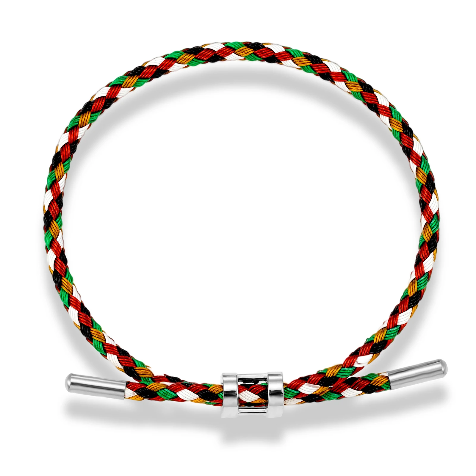 Luxuriöses Mehrfarbiges Handgefertigtes Armband für Damen und Herren Verstellbares Nicht-Verblassendes Edelstahl-Draht Wasserfestes Seil Paar-Schmuck Geschenk