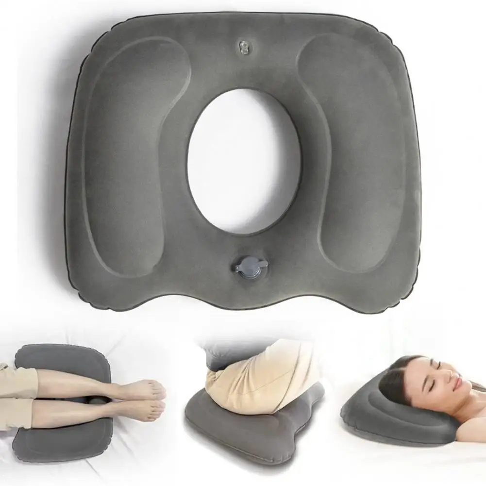 Inflatable Cushion Mid Hollow Anti-Decubitus Hemorrhoids Flocked Buttock Cushion Seats Home Supplies