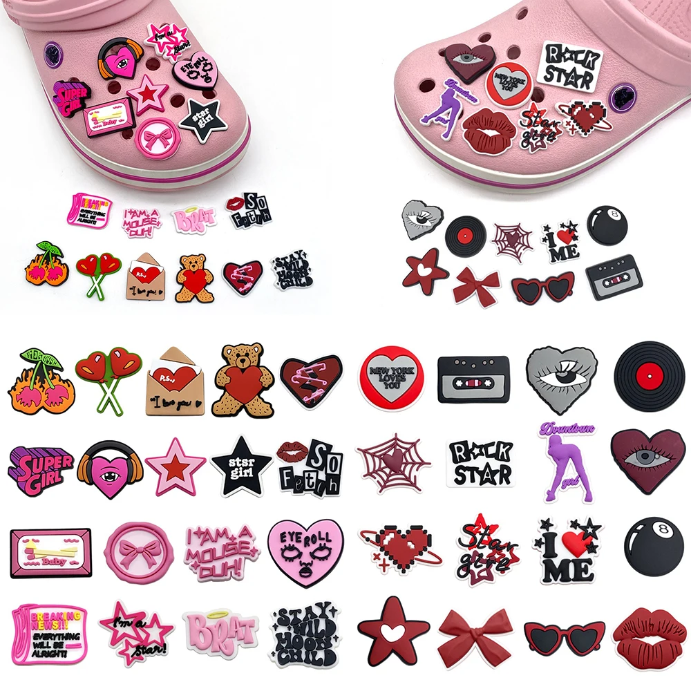 16-100pcs Popularity Y2K Shoe Charms For Sandals,Shoe Decoration Accessories Shoe Pins Great Gift For Men Wom