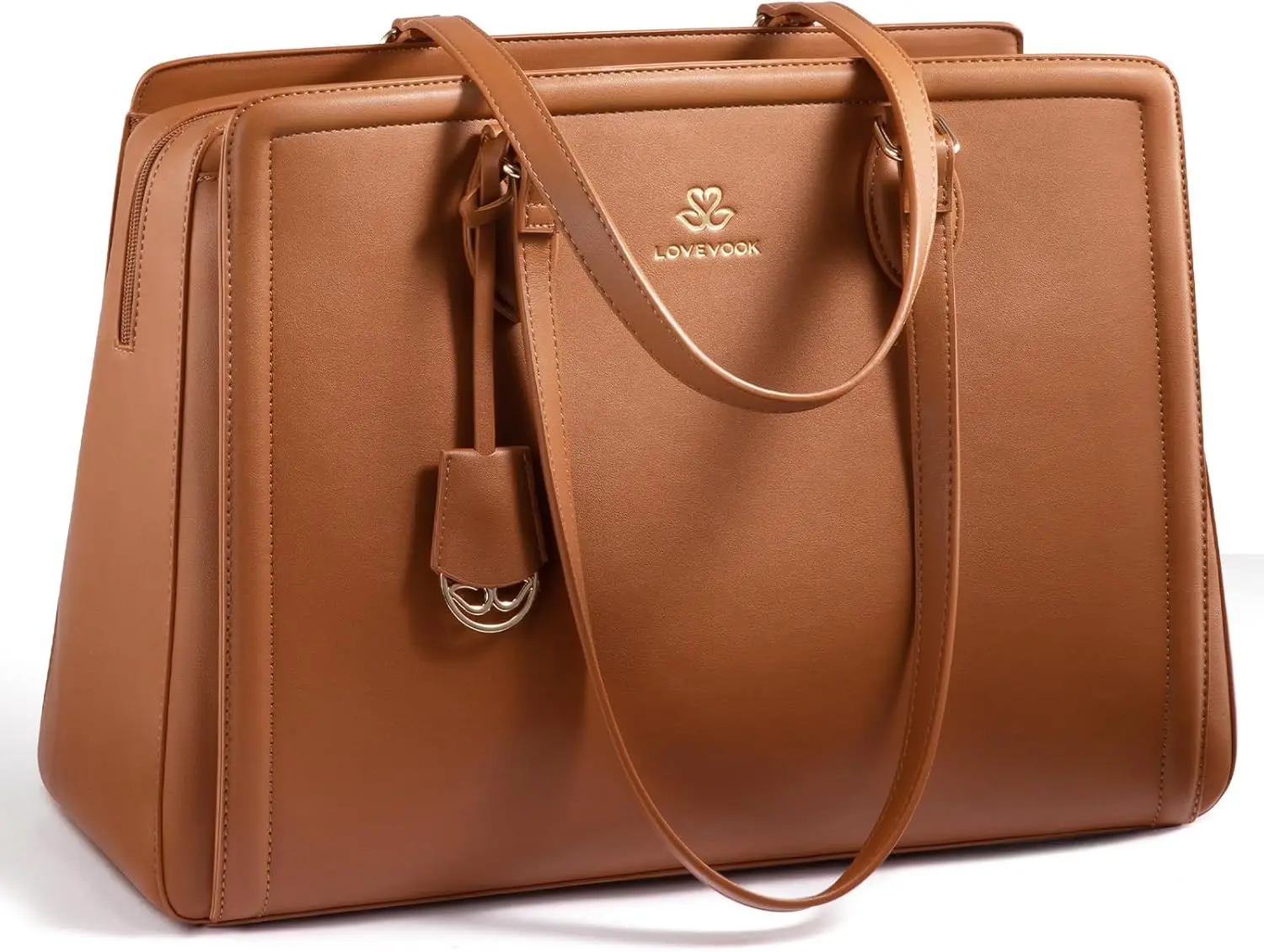 

Laptop Bag for Women, Large Capacity Leather Computer Tote Bag, Waterproof Work Bags, Great Office Gifts for Women