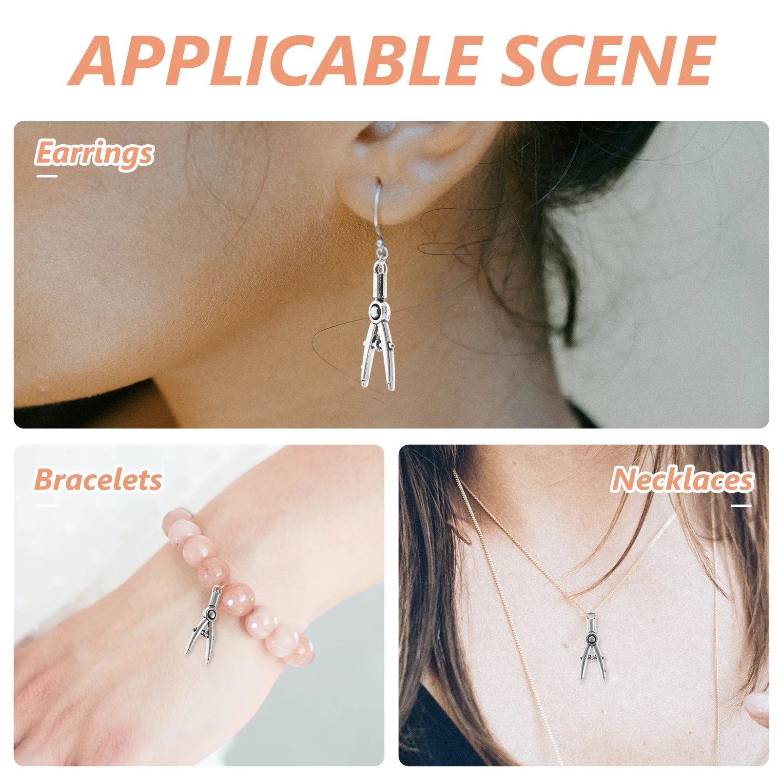 

50Pcs Creative School Themed Charms Durable Jewelry Making Accessories Safe Smooth Edges for DIY Necklace Bracelet Earrings