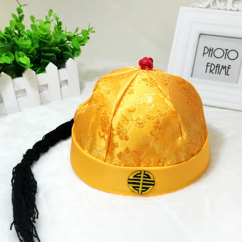 Chinesischer Palast Prinz Hut Kopfbedeckung Kopfschmuck Cosplay Party Qing-Dynastie Mann Hut – Detail 3