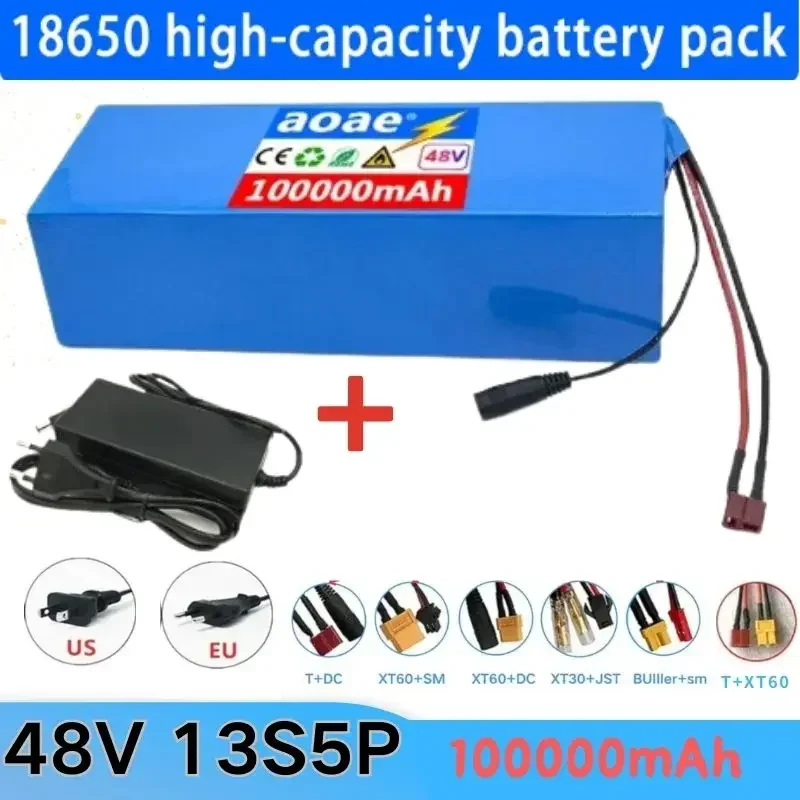 

Original 48V 100000mAh Electric Vehicle Lithium 13S5P Battery Pack Is Suitable for Electric Scooter Mountain Bike 250-1000w