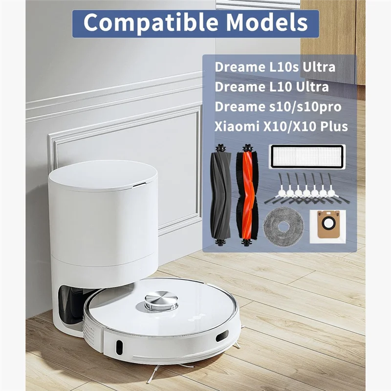 A39M For Dreame L10s Ultra/L10 Ultra/L10 Prime Robot Vacuum Cleaner Main Side Brush Mop Cloth Accessories
