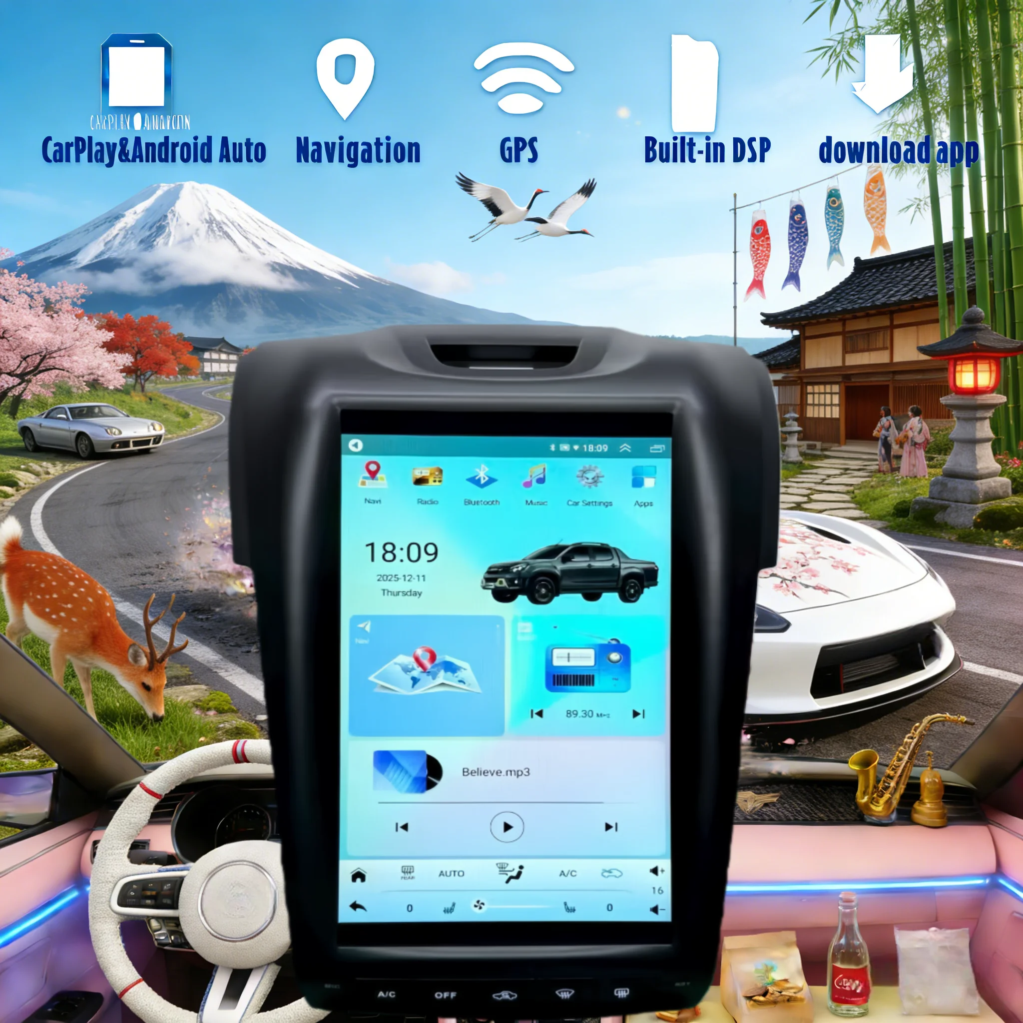 

Автомагнитола X 11.6 дюймов с CarPlay и Android 14 для Isuzu D-Max, Mu-X, Chevrolet S10, Trailblazer 2015-2018, GPS-навигация, головное устройство, стереоплеер