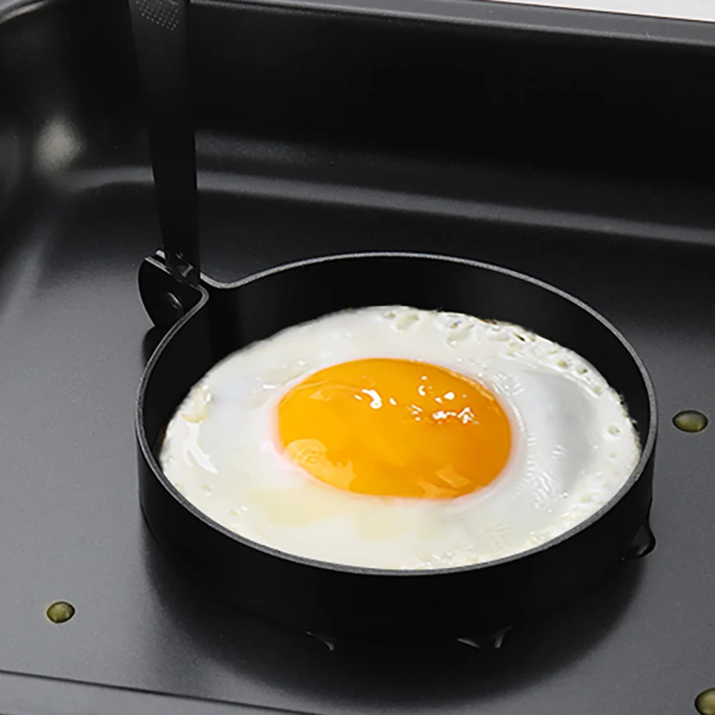 

4pcs Non-Stick Egg Ring Mold Thickened Round Cooking Tool For Fried Poached Eggs Heat Resistant Silicone Foldable Handle Kitchen