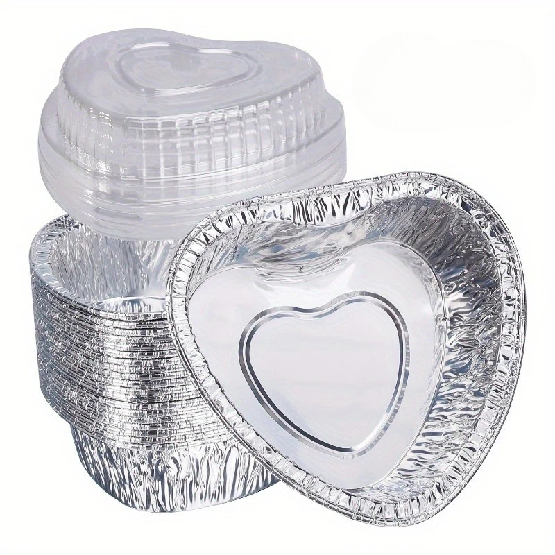 Large Capacity Disposable Baking Cups - Durable Aluminum Foil, Non-Stick, Versatile for Cupcakes, Tarts, Pudding
