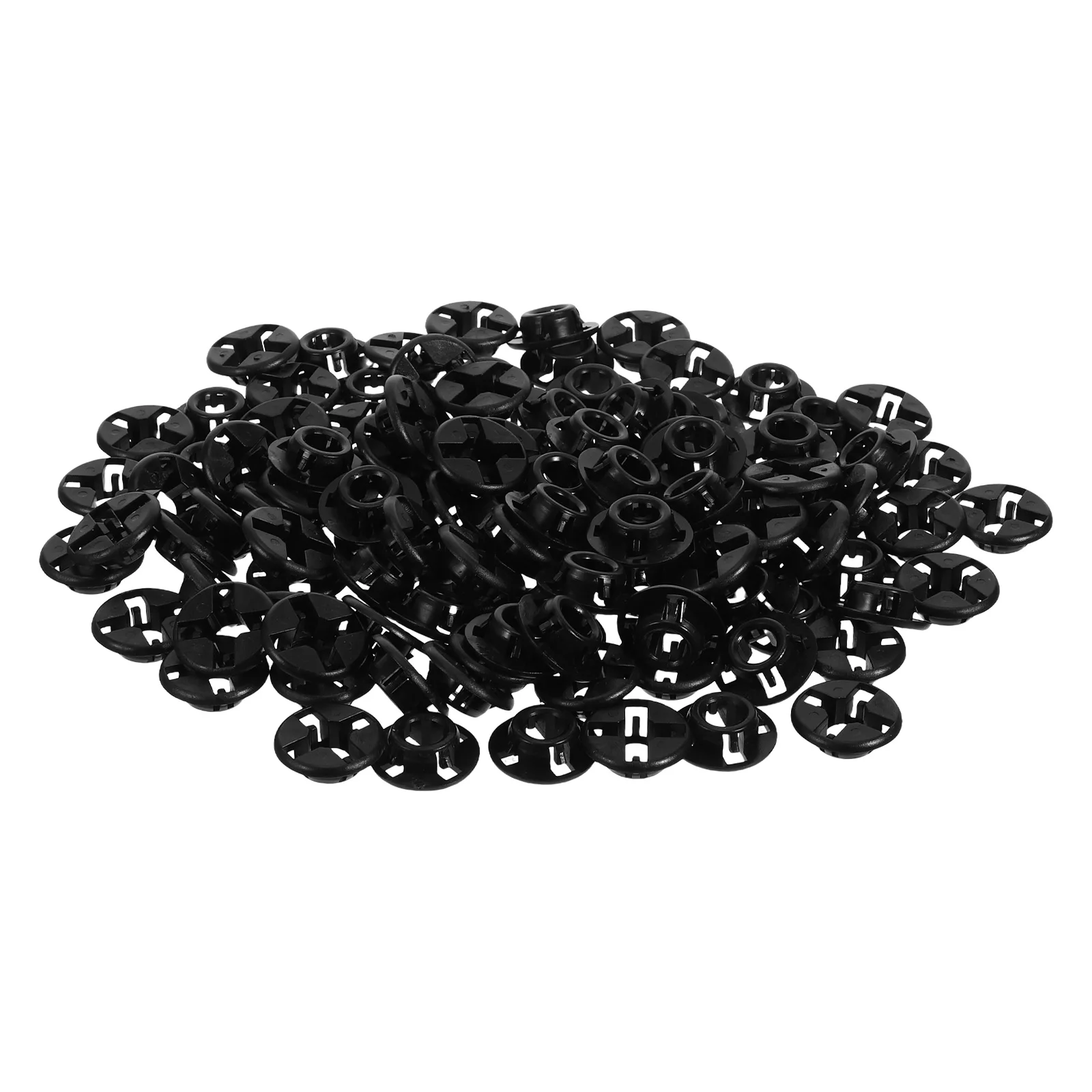 

120 PCS Hood Pole Clasp Rod Grommet Clip Engine Prop Replacement Support Black Holder