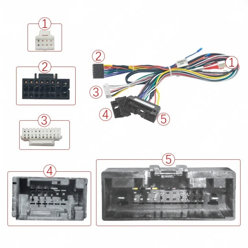 Radio Wiring Harness CAN Bus Decoder Plug to ISO Connector Car Android Cable Adapter for Ford Fiester 2012